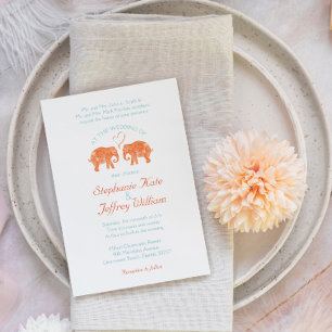 TONS OF LOVE/Elephant Couple Heart Wedding Invites
