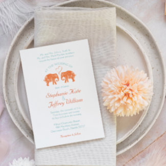 TONS OF LOVE/Elephant Couple Heart Wedding Invites