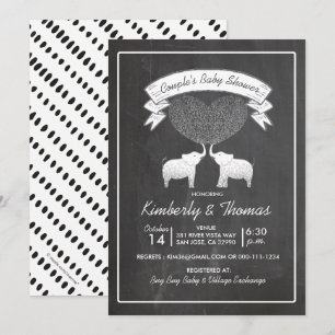 Tons of Love Neutral Gender Couple's Baby Shower Invitation