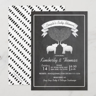 Tons of Love Neutral Gender Couple's Baby Shower Invitation