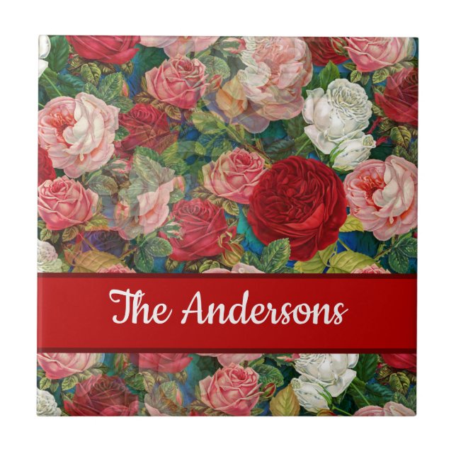 Tons of Roses Garden Tile (Front)
