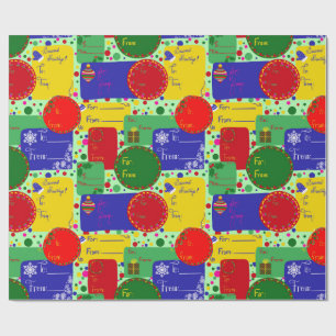 Tons of Tags Holiday Wrapping Paper