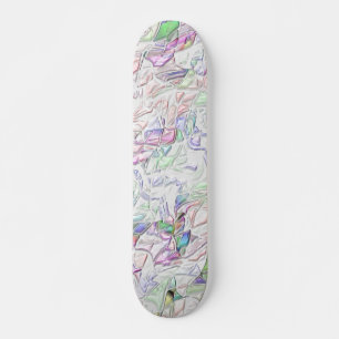 Tons pérola ou peças coloridas ao creme skateboard