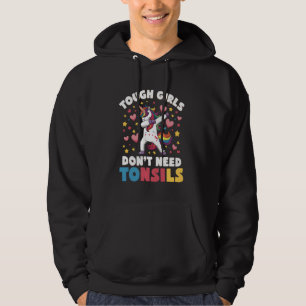 Tonsil Surgery Recovery Funny Girls Unicorn Tonsil Hoodie