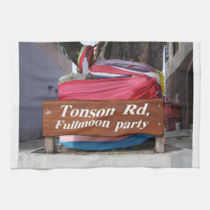 Tonson Rd. Fullmoon Party, Koh Phangan, Thailand Tea Towel