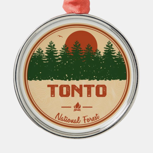 Tonto National Forest Metal Tree Decoration (Front)