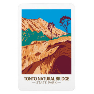 Tonto Natural Bridge State Park Arizona Vintage Magnet
