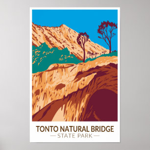 Tonto Natural Bridge State Park Arizona Vintage Poster