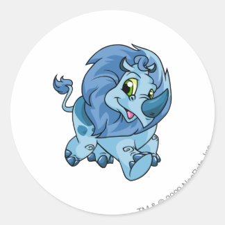 Tonu Blue Classic Round Sticker