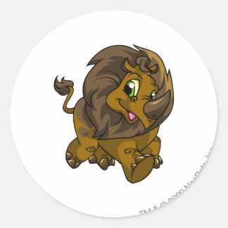 Tonu Brown Classic Round Sticker