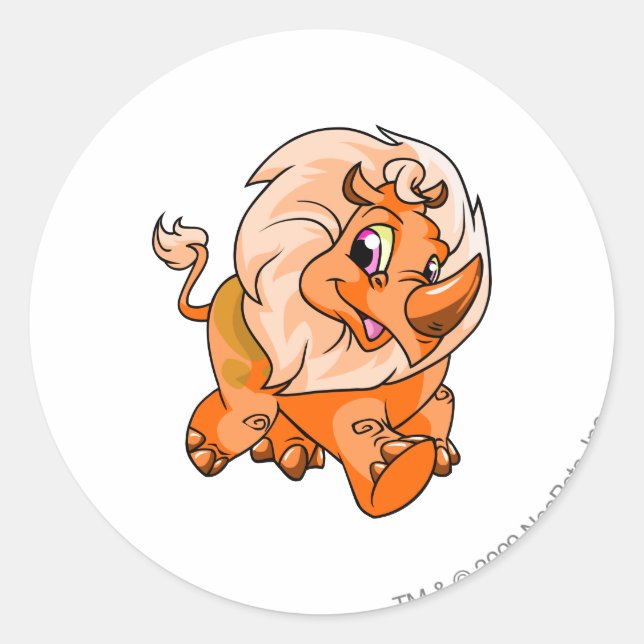 Tonu Orange Classic Round Sticker (Front)