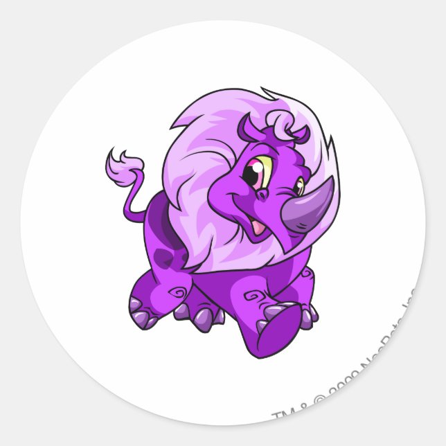 Tonu Purple Classic Round Sticker (Front)