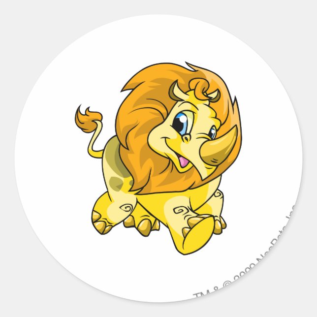 Tonu Yellow Classic Round Sticker (Front)