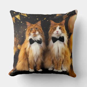 Tony and Teddy Cat Cushion