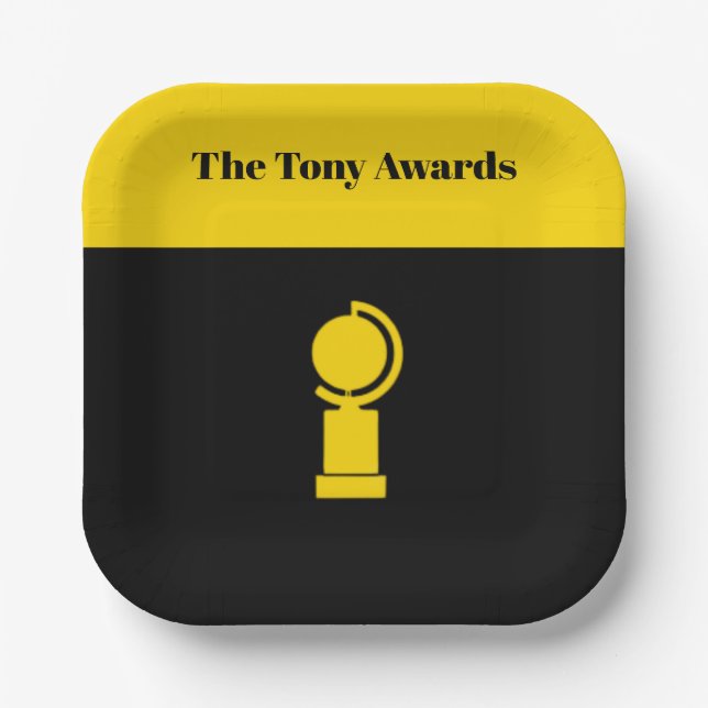Tony Awards Playbill inspired plates (Front)