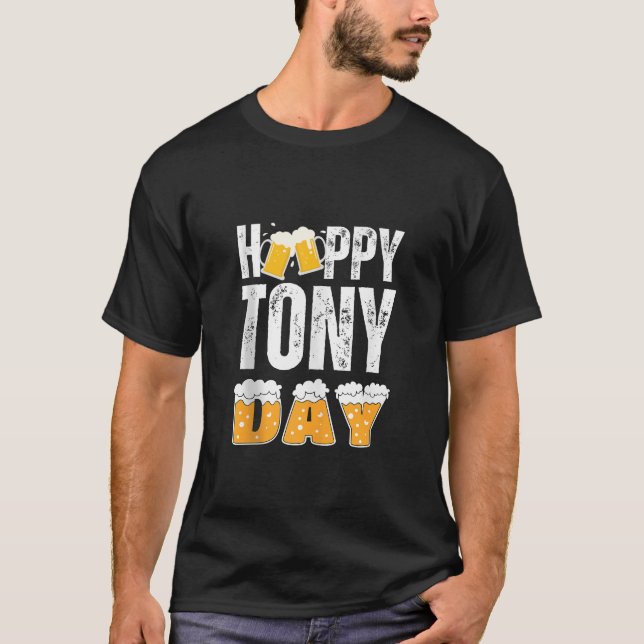 TONY Name Matching Birthday Beer Funny Christmas G T-Shirt (Front)