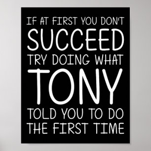 Tony Name Personalised Birthday Funny Christmas Jo Poster
