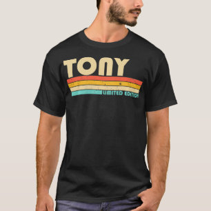 TONY Name Personalised Retro Vintage 80s 90s Birth T-Shirt