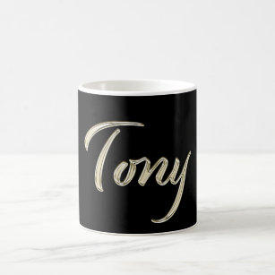 Tony Name whitegold Tasse Teetasse Kaffetasse Coffee Mug