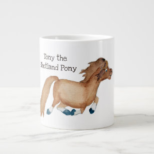 Tony the shetland pony mug watercolor