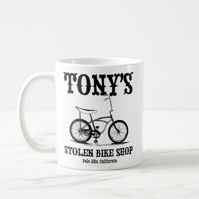 Tony's Stolen Bike Shop '70s Coffee Mug (Left)