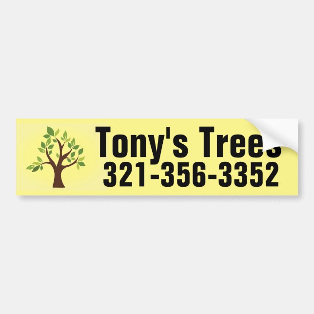 Tony's Trees Bumper Sticker (Front)