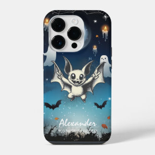 Too Batty to Handle: Personalised Halloween Bat iPhone 14 Pro Case