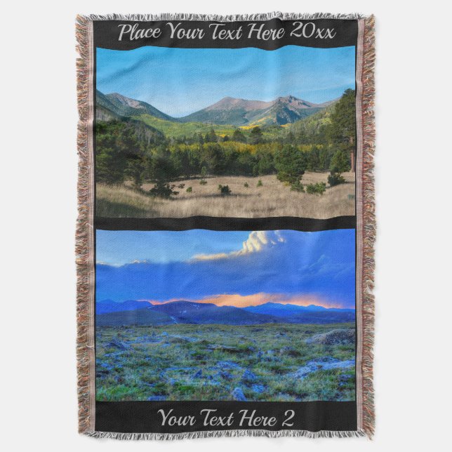 Too Beautiful To Forget Your Photo Memory & Text Throw Blanket (Front Vertical)
