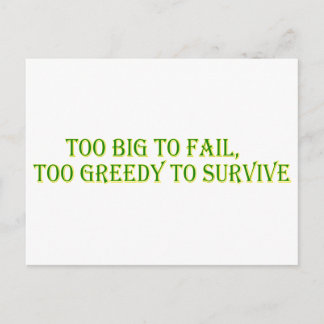 Too big to fail postcard