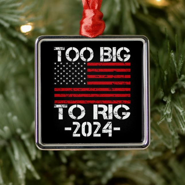 Too Big To Rig 2024 Elections Metal Tree Decoration (Tree)