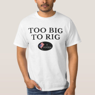 Too Big To Rig Trump Quote 2024 USA Flag T-Shirt