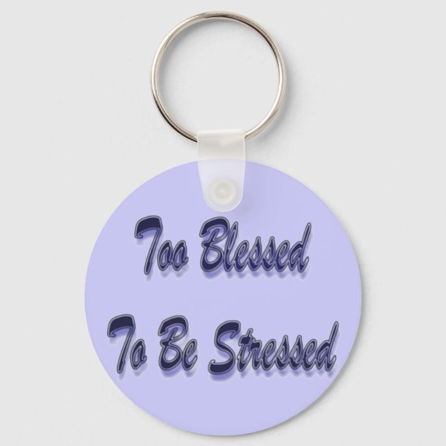 Too Blessed Purple Key Ring (Front)