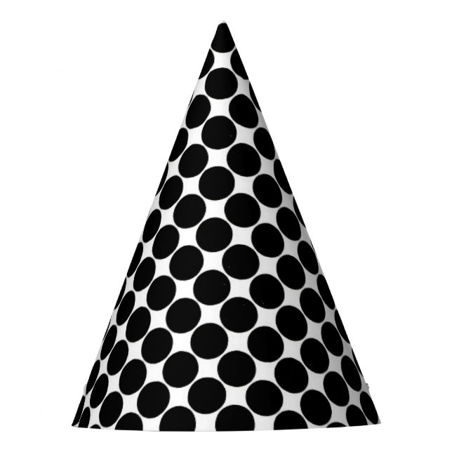 Too Close Black Dots Party Hat (Front)
