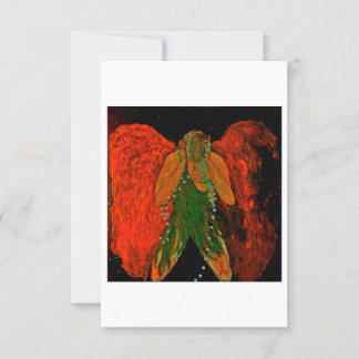 'Too Close to the Sun in Search of Flora' (red) Thank You Card