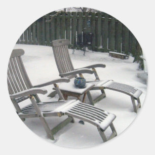 Too Cold for the Beach Classic Round Sticker
