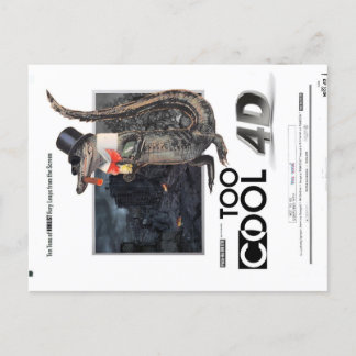 Too Cool 4D "King Badass" Alligator Postcard