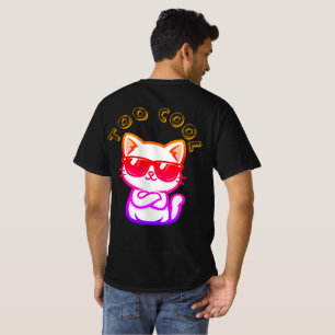 Too Cool Cat With Sunglasses Funny Cat T-Shirt for