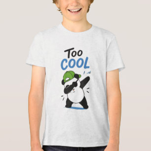 Too Cool Dabbing Panda Boys T-Shirt Funny Panda Da Tri-Blend Shirt