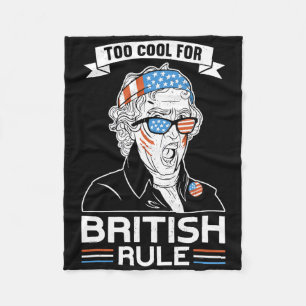 Too Cool For British Rule - Thomas Jefferson 4th O Fleece Blanket