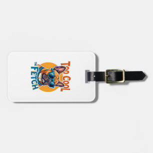 Too Cool for Fetch French Bulldog Vintage Sunglass Luggage Tag