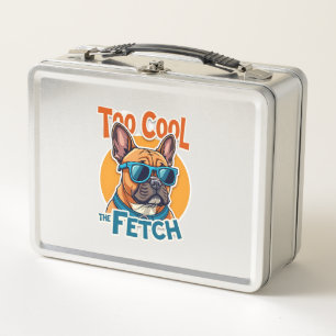 Too Cool for Fetch French Bulldog Vintage Sunglass Metal Lunch Box