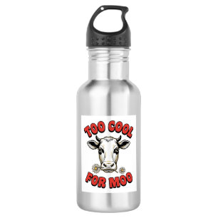 Too Cool For Moo Funny Cow Vintage Shirt Design_1 532 Ml Water Bottle