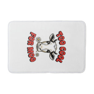 Too Cool For Moo Funny Cow Vintage Shirt Design_1 Bath Mat