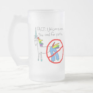 Too Cool For Pants Frosted Glass Beer Mug