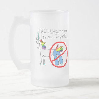 Too Cool For Pants Frosted Glass Beer Mug