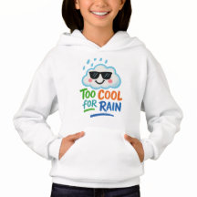 Too Cool for Rain Cute Cloud Kids' Pullover Hoodie