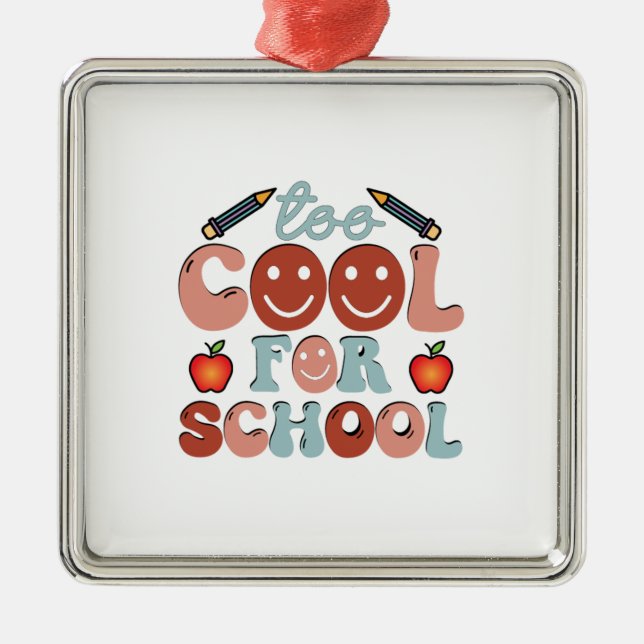 Too Cool For School Metal Tree Decoration (Front)