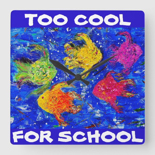 Too Cool for School Wall Clock (Front)
