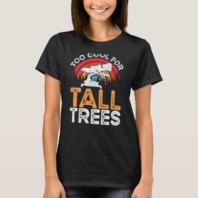 Too Cool For Tall Trees Backprint Bonsai T-Shirt (Front)