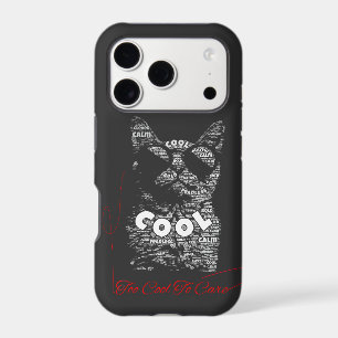 Too Cool To Care Cat Typography